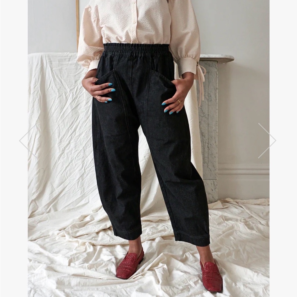 Ursa Minor Flor Arca Pants in Faded Black Denim